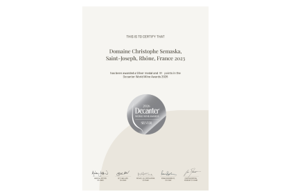 Decanter DWWA Chrsitophe Semaska Côte Rôtie Condrieu Saint-Joseph 2026